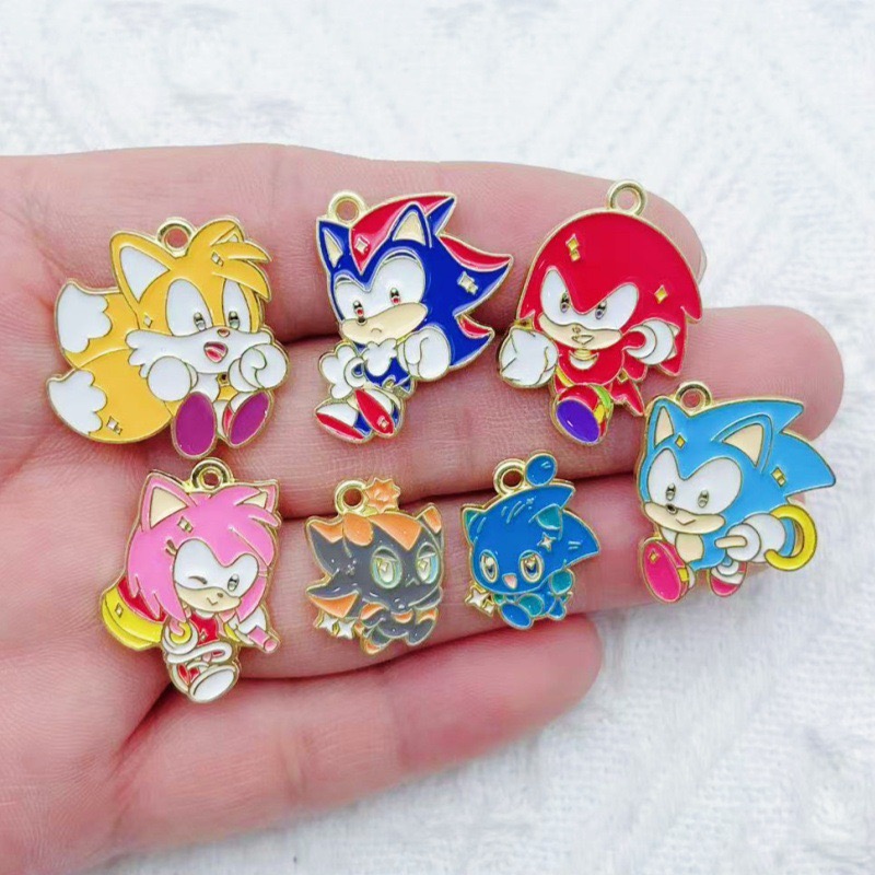 Event Party - 10 ชิ้น อุปกรณ์ตกแต่งเครื่องประดับรูปกระต่ายสไตล์ยุโรปและอเมริกา DIY จี้โลหะผสมเคลือบน้ำมันสำหรับทำพวงกุญแจ