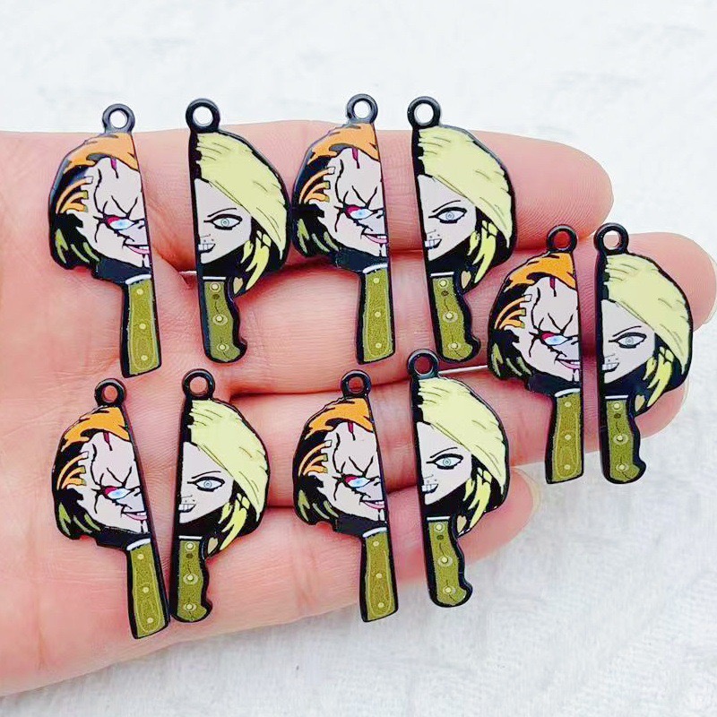 Event Party - 10 ชิ้น จี้อะคริลิกการ์ตูนคู่รักตลก ลายหน้าเดียว สำหรับทำเครื่องประดับ DIY