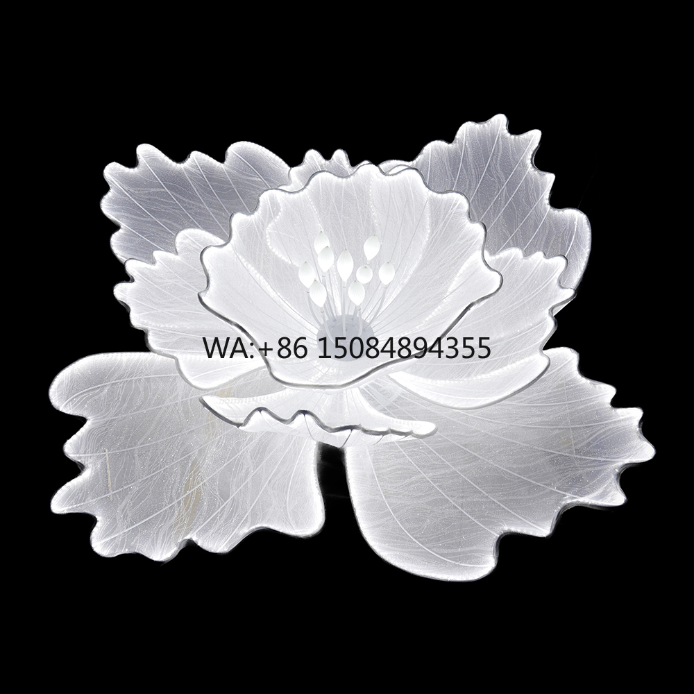 Event & Party Supply - ฉากหลังดอกไม้สีขาวขนาดใหญ่แบบ LED จากโรงงานโดยตรง สำหรับตกแต่งงานอีเว้นท์และเวที