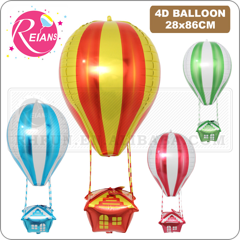 Party Event Supplier - 34นิ้ว4D Hot Air บอลลูนอลูมิเนียมฟอยล์บอลลูนฮีเลียม Mall เปิดงานแต่งงานวันเกิดตกแต่งบอลลูนซัพพลายเออร์