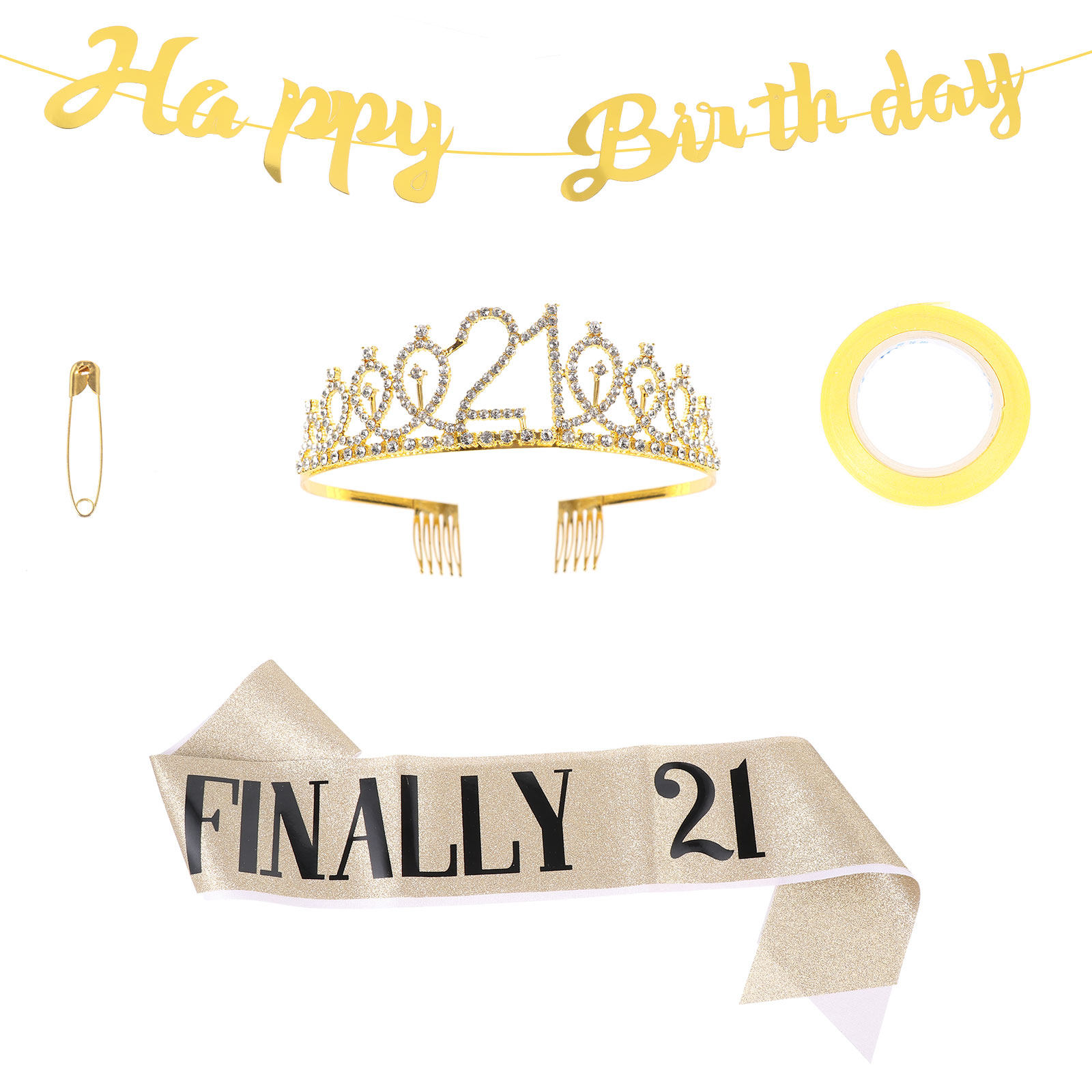 ชุดมงกุฎวันเกิดพร้อมสายคาดเอวแ - Birthday Sash Glitter บทวิจารณ์และราคา