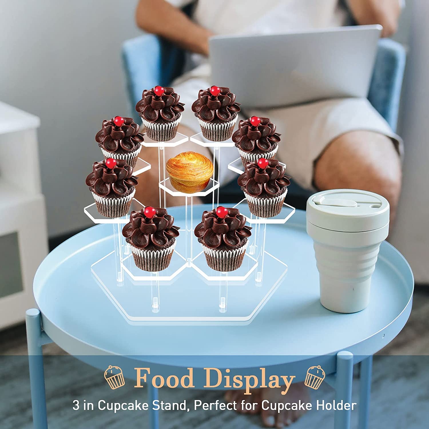 8/9ชั้นอะคริลิคชั้นวางสำหรับตั - Cupcake Stand Tier บทวิจารณ์และราคา