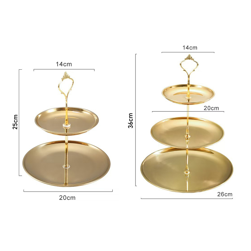 แท่นวางเค้ก 2/3 ชั้น สีทองเงิน - Cupcake Stand Tier บทวิจารณ์และราคา