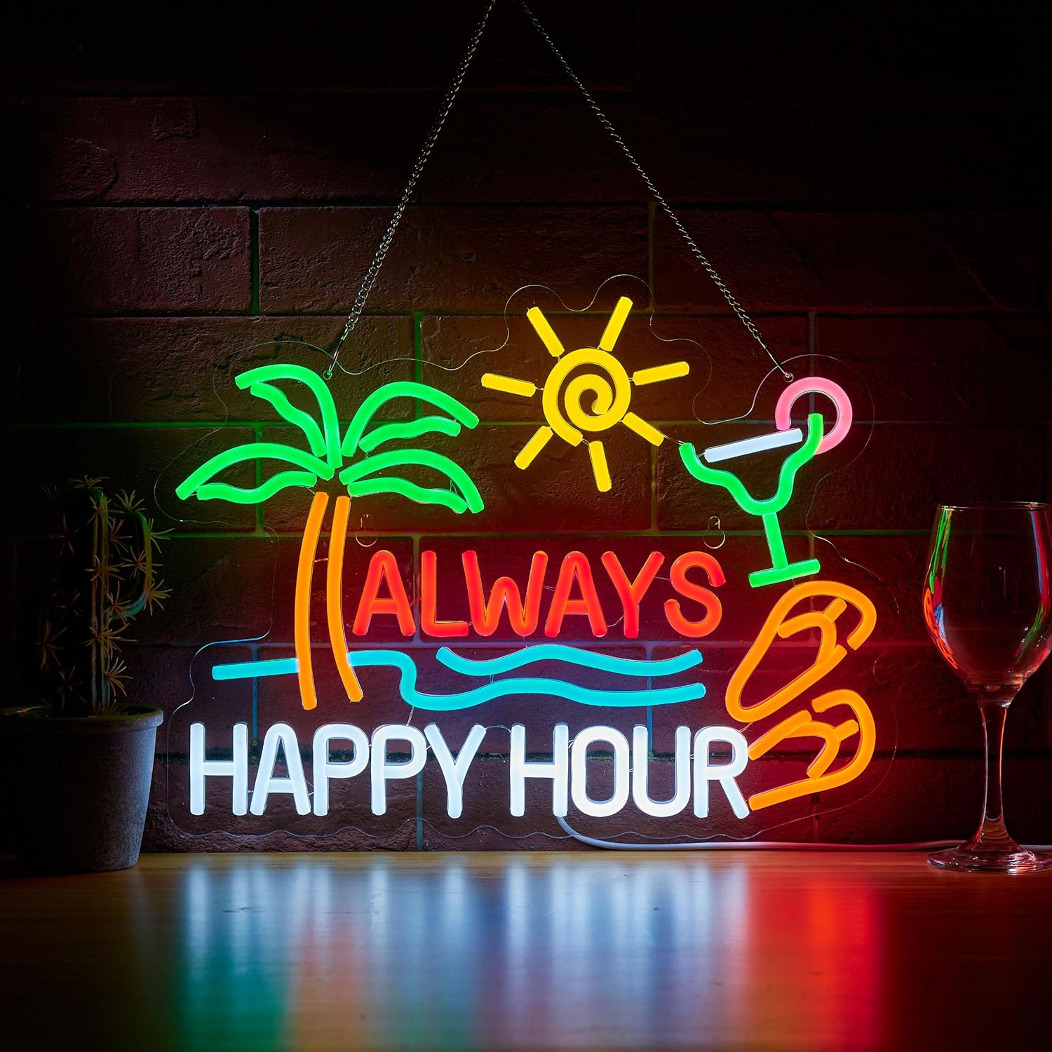 ป้ายไฟนีออน Always Happy Hour  - Neon Sign Party บทวิจารณ์และราคา