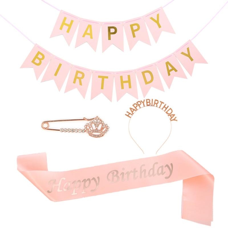 G92D 4 ชิ้นตกแต่งวันเกิดแชมเปญ - Birthday Sash Glitter บทวิจารณ์และราคา