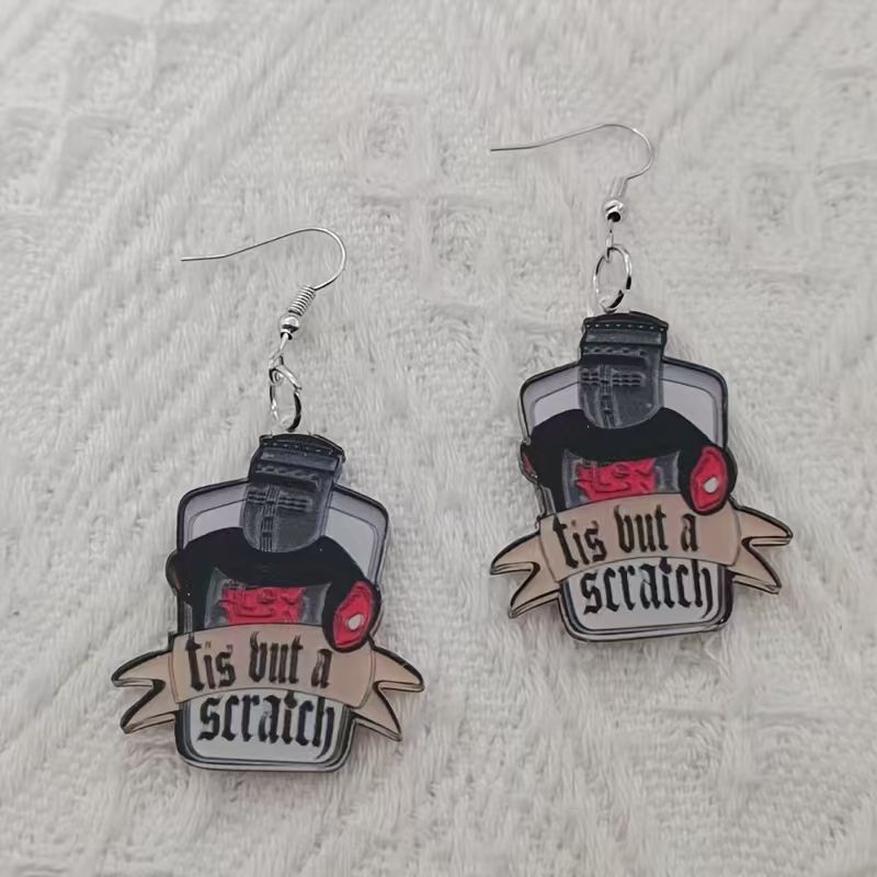 ต่างหูอะคริลิคสีดำและขาวลายคำค - Event Party บทวิจารณ์และราคา