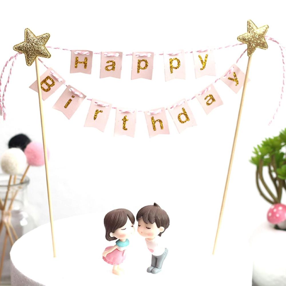 ธงรูปเค้กสุขสันต์วันเกิดด้วยทอ - Party Banner Gold บทวิจารณ์และราคา