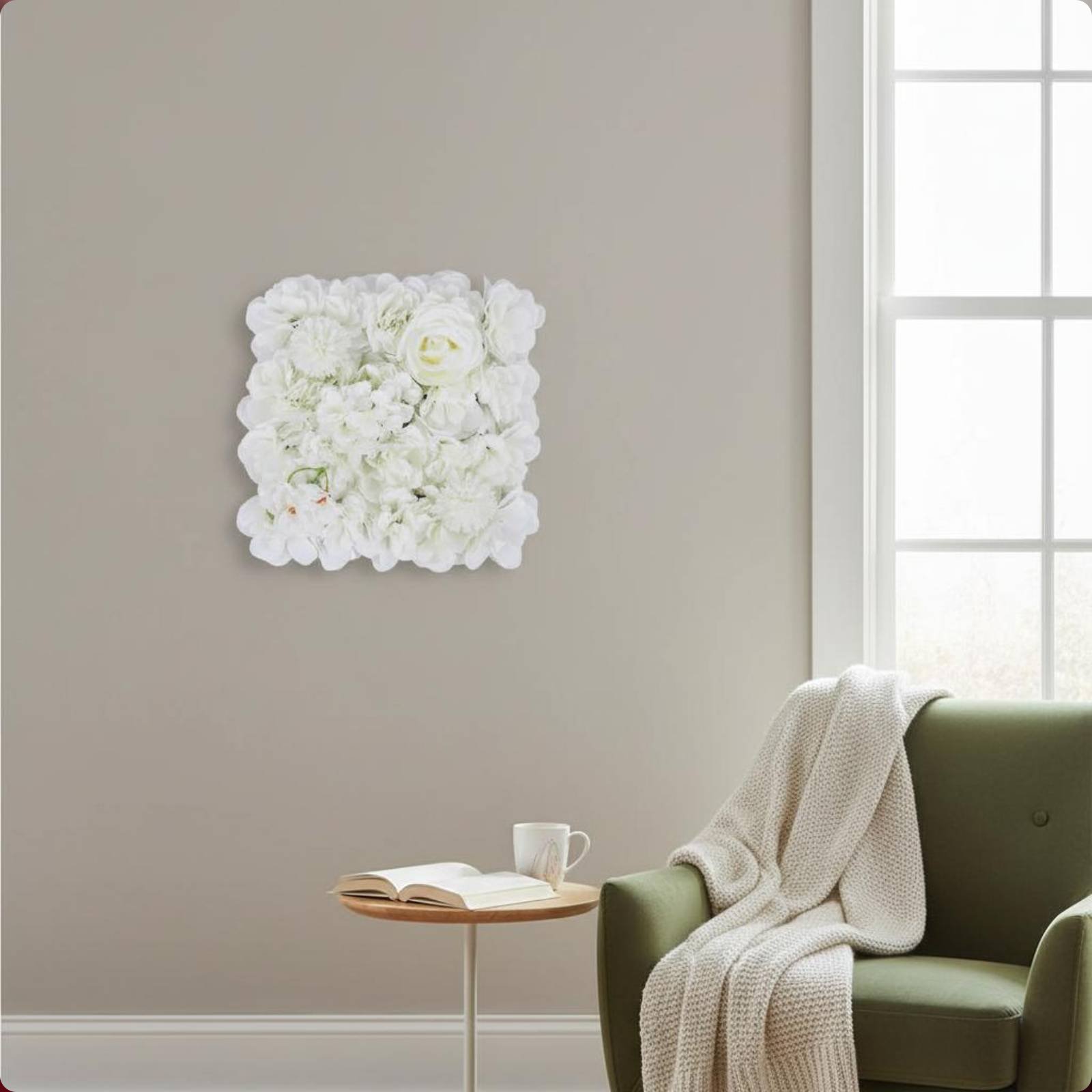 แผงผนังดอกไม้ประดิษฐ์ ประกอบง่ - Flower Wall Panel บทวิจารณ์และราคา