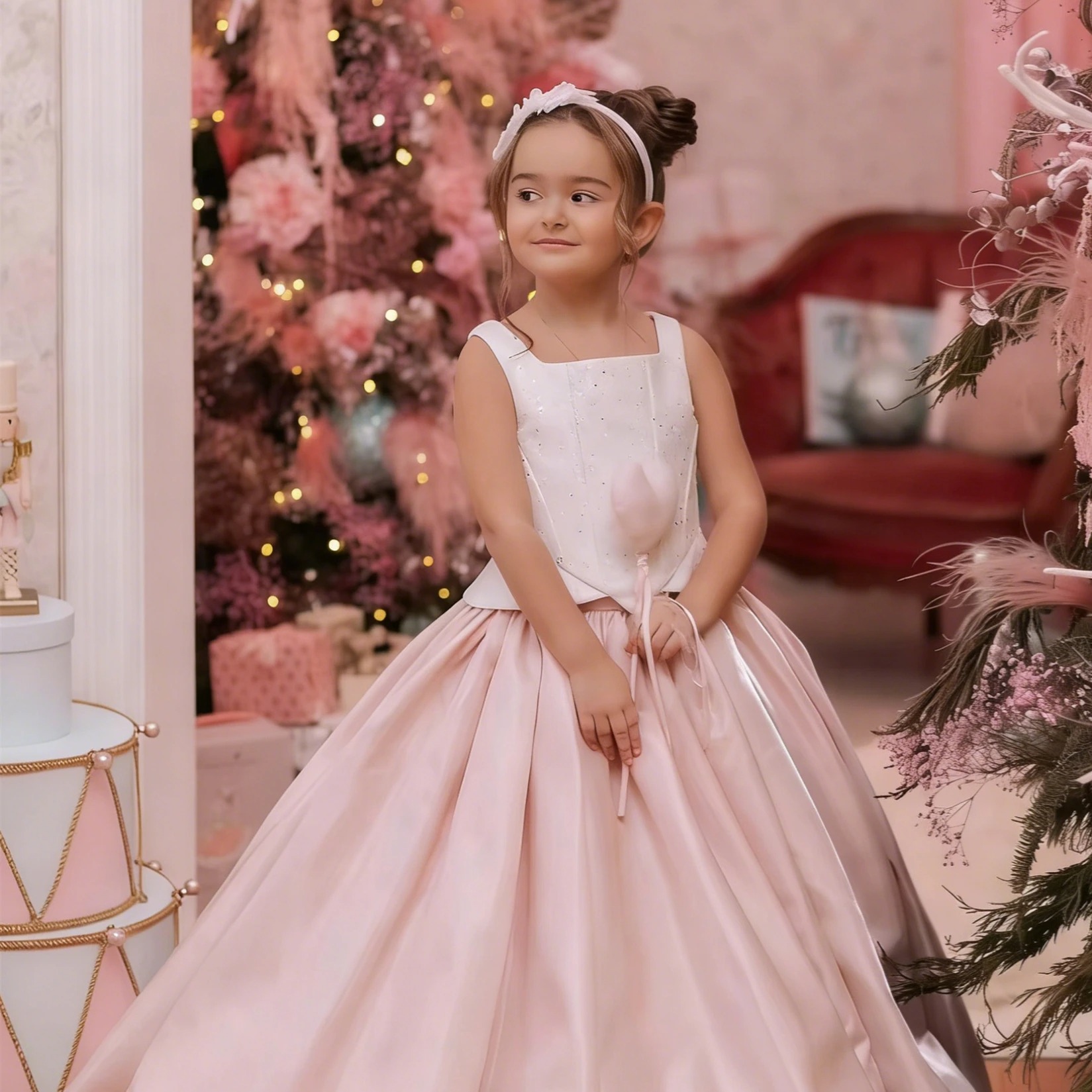 ชุดเดรสเด็กผู้หญิงสำหรับงานแต่ - Birthday Sash Glitter บทวิจารณ์และราคา