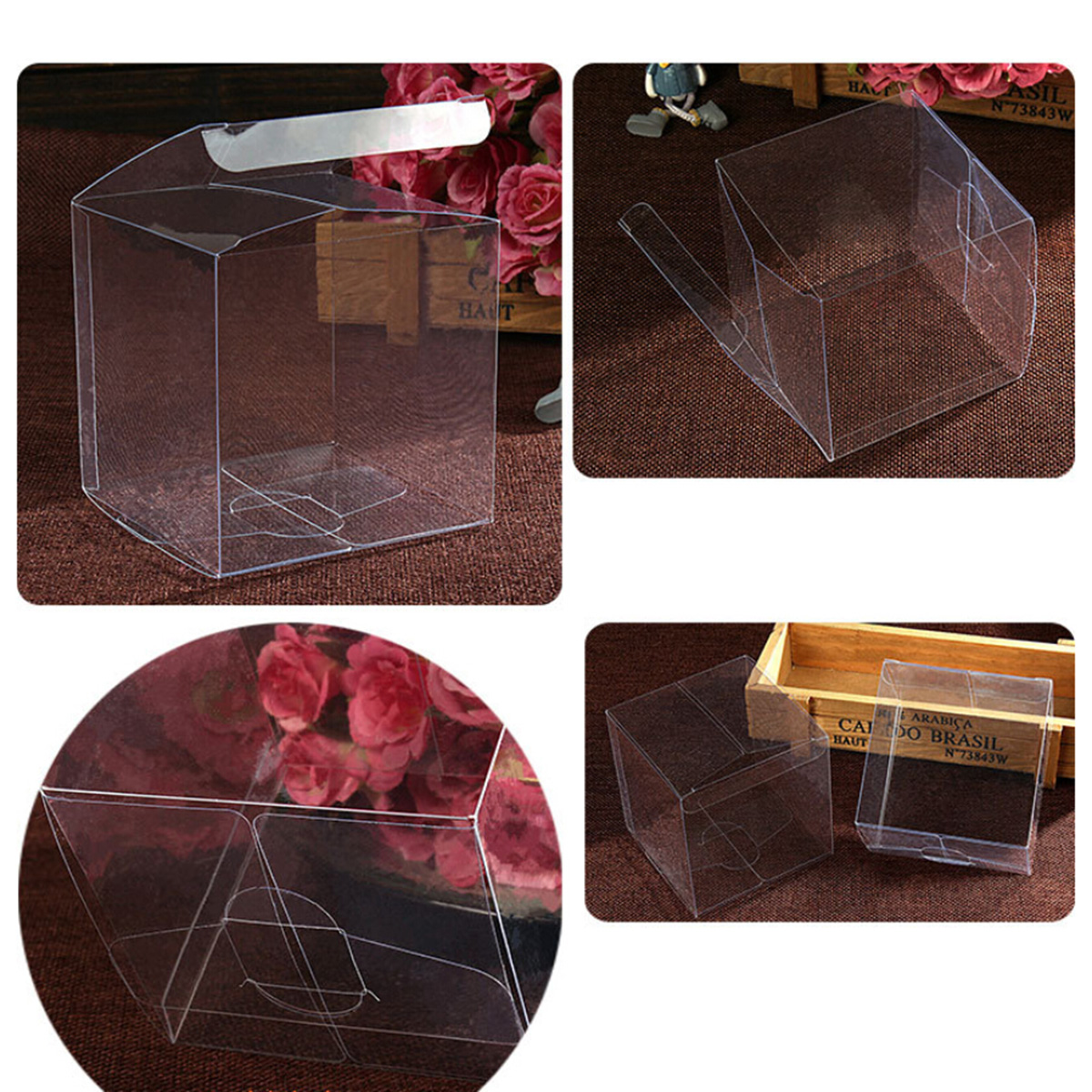 50 ชิ้นกล่องพลาสติก PVC ใสสําห - Event Party Box บทวิจารณ์และราคา