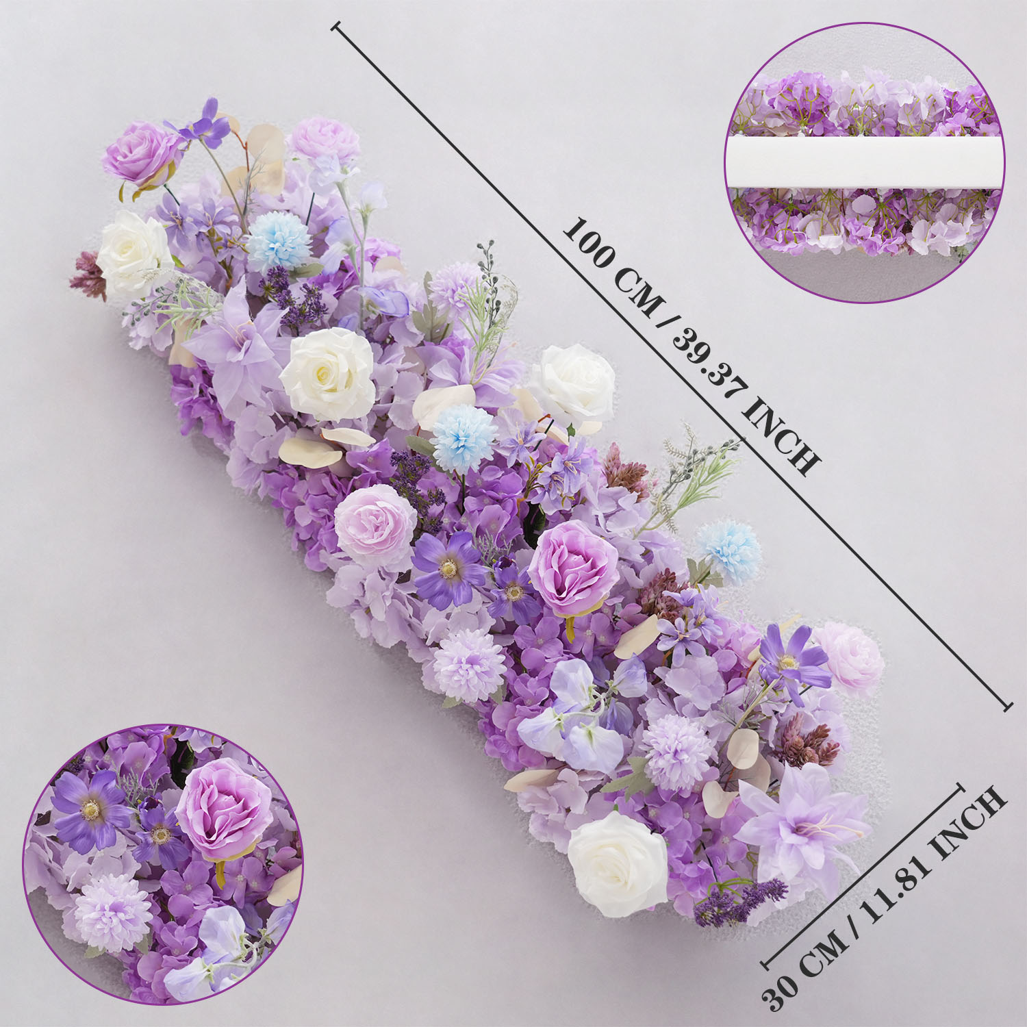 ดอกไม้สีม่วงประดิษฐ์ดอกไม้งานแ - Flower Wall Panel บทวิจารณ์และราคา