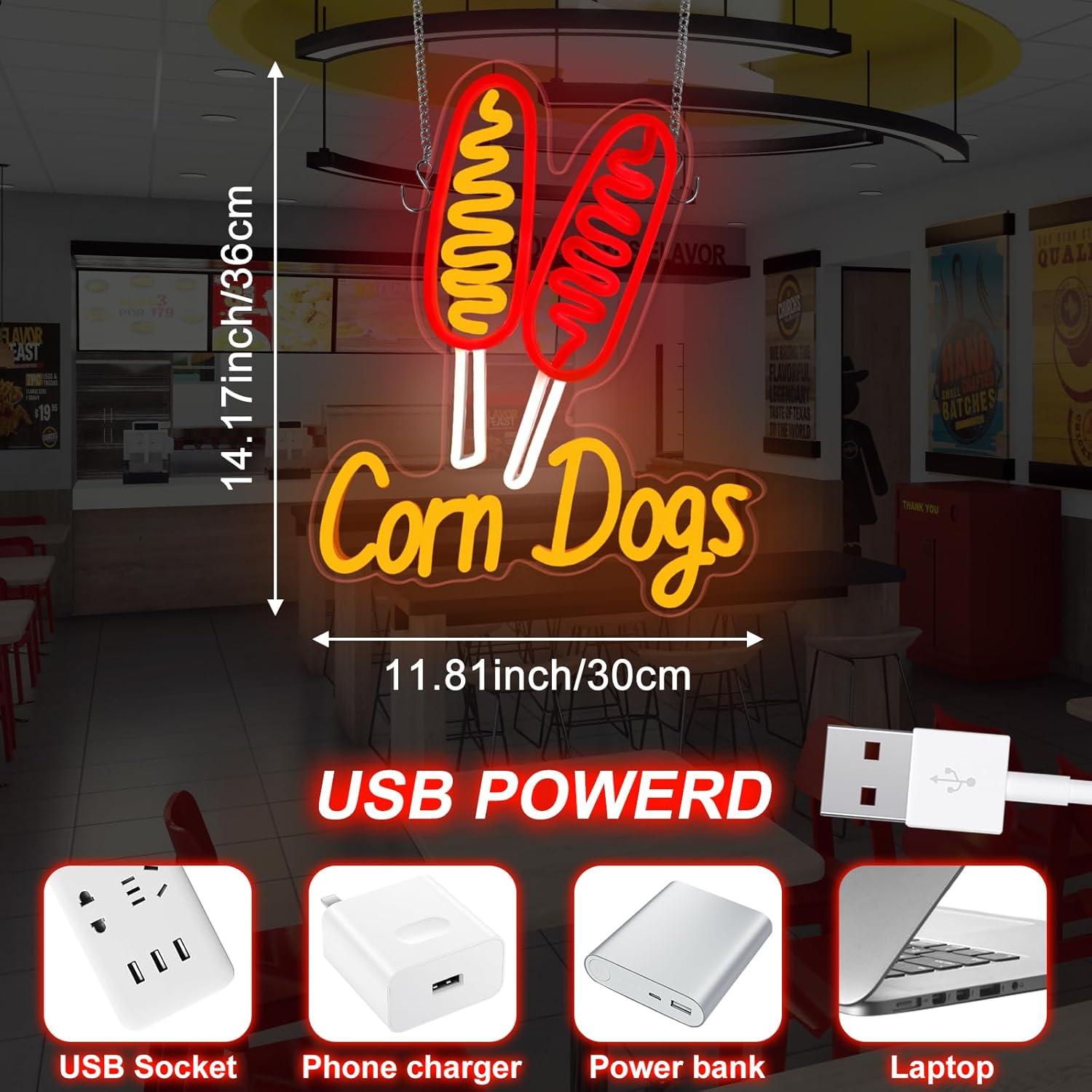 ป้ายไฟนีออนรูปคอร์นด็อก ไฟ LED - Neon Sign Party บทวิจารณ์และราคา