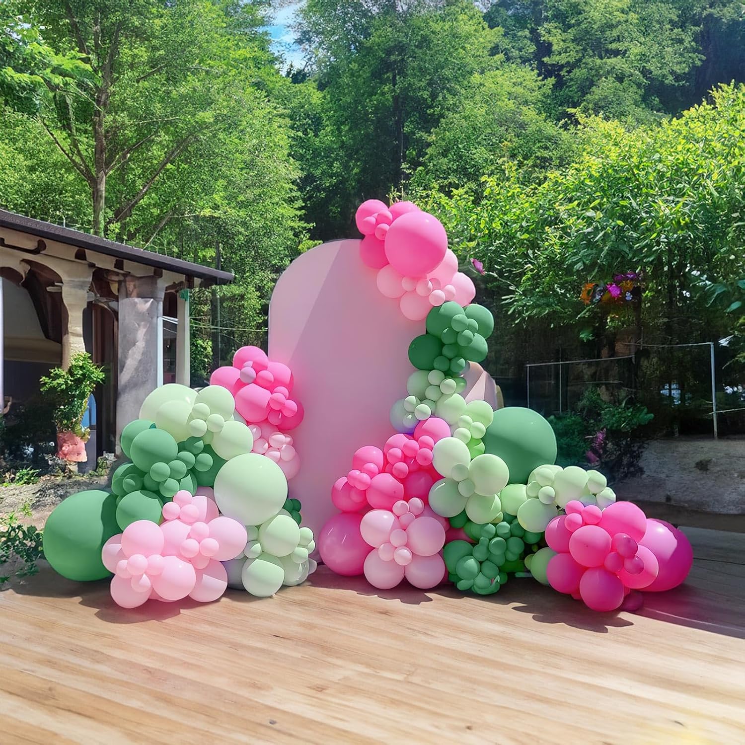 107 ชิ้นสีชมพูร้อนลูกโป่งสีเขี - Balloon Arch Kit บทวิจารณ์และราคา
