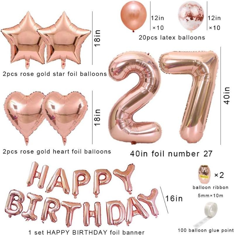 โรสโกลด์สุขสันต์วันเกิดแบนเนอร - Party Banner Gold บทวิจารณ์และราคา